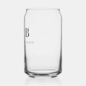 Trouwcadeau voor getuige Monogram Minimalistisch Blikvorm Glas (Links)