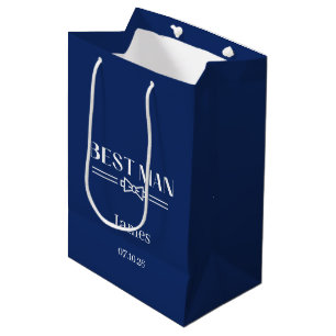 Trouwcadeau voor getuige van de bruidegom tas medium cadeauzakje