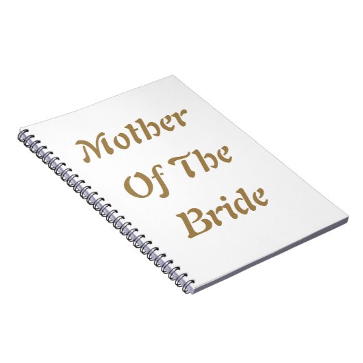 Trouwcadeau voor moeder van de bruid, favor goud w notitieboek (Rechterzijde)