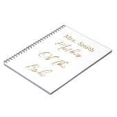 Trouwcadeau Voor Moeder Van De Bruid Goud Wit Notitieboek (Linkerzijde)