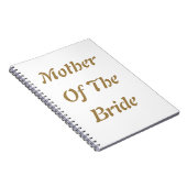 Trouwcadeau Voor Moeder Van De Bruid Goud Wit Notitieboek (Rechterzijde)