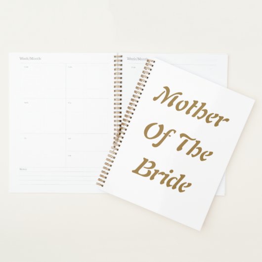Trouwcadeau Voor Moeder Van De Bruid Goud Wit Planner (Display)