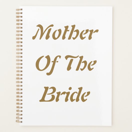 Trouwcadeau Voor Moeder Van De Bruid Goud Wit Planner (Voorkant)