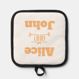 Trouwcadeau voor stel met eigen namen Potten Onder Pannenlap