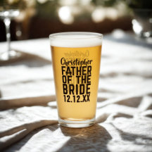 Trouwcadeau voor Vader van de Bruid Glas