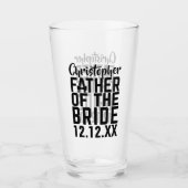 Trouwcadeau voor Vader van de Bruid Glas (Voorkant)