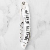 Trouwcadeau voor Vader van de Bruid Kurkentrekker (Voorkant)