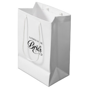 Trouwcadeau voor vader van de bruid tas medium cadeauzakje