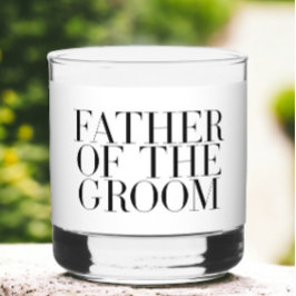 Trouwcadeau voor Vader van de Bruidegom Modern / O Whisky Glas