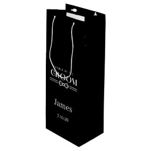Trouwcadeau voor vader van de bruidegom tas wijn cadeautas
