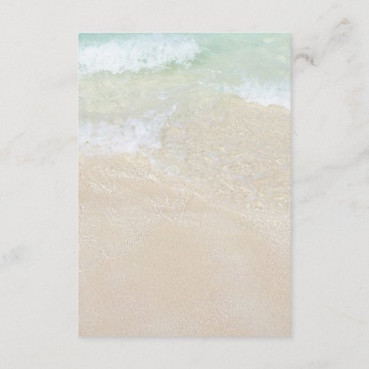 Trouwcadeauregister Bijlagekaart Zee en Zand Informatiekaartje (Achterkant)