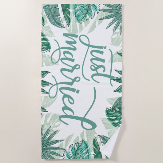 Trouwcadeaus, Huwelijkscadeaus, Net getrouwd  Strandlaken (Voorkant)