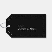 Trouwcadeaus met aangepaste naam minimalistisch cadeaulabel (Achterkant Horizontaal)