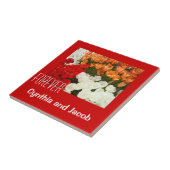 Trouwcadeaus Tile Kunst Zijn & Haar Naam Tegeltje (Zijkant)