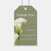 Trouwcadeautags "Delicate Calla Lilies" Cadeaulabel (Voorkant)