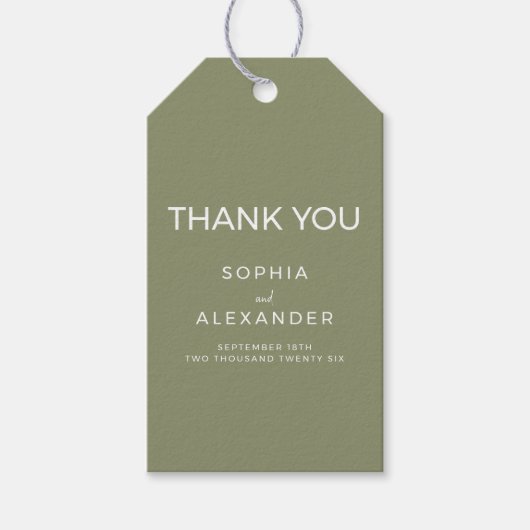 Trouwcadeautags "Delicate Calla Lilies" Cadeaulabel (Voorkant)