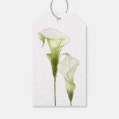 Trouwcadeautags "Delicate Calla Lilies" Cadeaulabel (Achterkant)