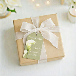 Trouwcadeautags "Delicate Calla Lilies" Cadeaulabel