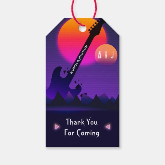 Trouwcadeautags Rock and Roll Cadeaulabel (Voorkant)