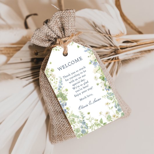 Trouwcadeautags voor wilde bloementuin cadeaulabel
