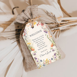 Trouwcadeautags voor wilde bloementuin cadeaulabel
