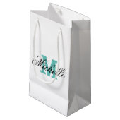 Trouwcadeautas met chic monogram in cadeautas (Voorkant Gekanteld)