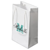 Trouwcadeautas met chic monogram in cadeautas (Achterkant Gekanteld)