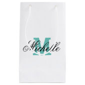 Trouwcadeautas met chic monogram in cadeautas (Voorkant)