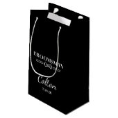 Trouwcadeautas voor bruidsjonkers klein cadeauzakje (Achterkant Gekanteld)