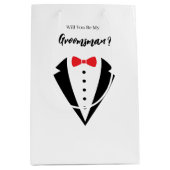 Trouwcadeautas voor bruidsjonkers medium cadeauzakje (Voorkant)