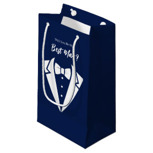 Trouwcadeautas voor de getuige van de bruidegom klein cadeauzakje