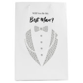 Trouwcadeautas voor de getuige van de bruidegom medium cadeauzakje (Voorkant)