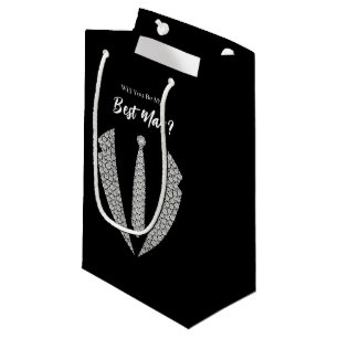 Trouwcadeautentas voor de getuige van de bruidegom klein cadeauzakje