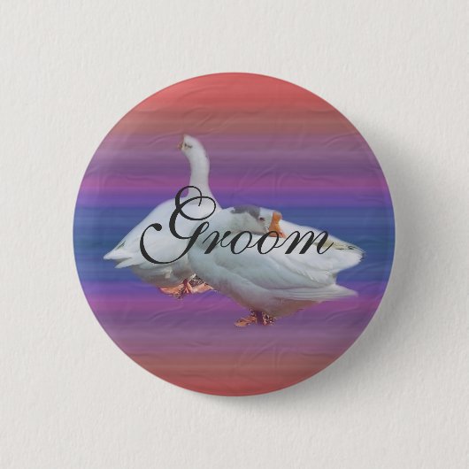 trouwcadeautje, bruidknoop of bruidegom ronde button 5,7 cm (Voorkant)