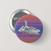 trouwcadeautje, bruidknoop of bruidegom ronde button 5,7 cm (Voorkant /achterkant)
