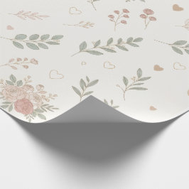 Trouwcadeauverpakkings papier – Elegante bloemrijk