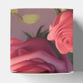 Trouwcake Favor Doos met Bloemrozen Bedankdoosjes (Bovenkant)