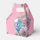 Trouwcake Favorietendoosje Roze Rozen voor Budgie Bedankdoosjes (Achterkant)