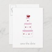 Trouwcake "Save the Date" ansichtkaart Aankondigingskaart (Voorkant / Achterkant)
