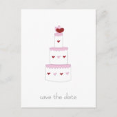 Trouwcake "Save the Date" ansichtkaart Aankondigingskaart (Voorkant)