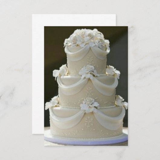 Trouwcake save the date kaart (Voorkant / Achterkant)