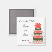 Trouwcake Save the Date Magneet (Voorkant / Achterkant)