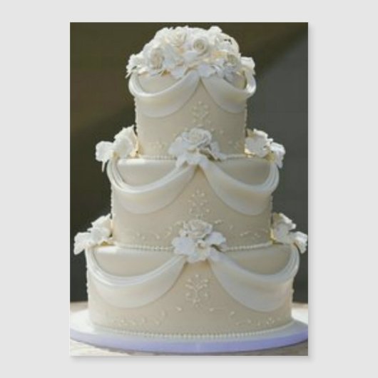 Trouwcake save the date  magnetische uitnodiging (Voorkant)