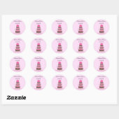 Trouwcake Save the Date ontwerp Ronde Sticker (Vel)
