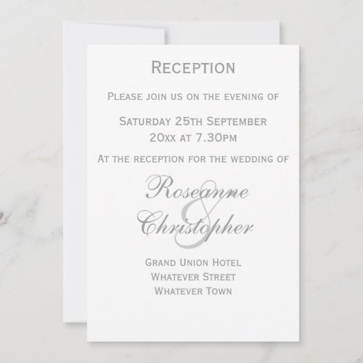 Trouwcake Trouwreceptie Kaart (Achterkant)