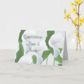 Trouwcalla's Felicitaties Wenskaart Kaart (Gele Bloem)