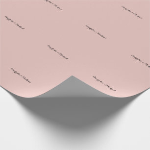 Trouwcalligrafie Elegante Roze Goud Eenvoudige Naa Cadeaupapier