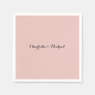 Trouwcalligrafie Elegante Roze Goud Eenvoudige Naa Servet