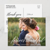 Trouwcalligrafie Euwig Dankbaar Foto Briefkaart (Voorkant / Achterkant)