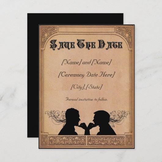 Trouwceremonie Aangepaste Save-the-Date Kaarten (Voorkant / Achterkant)